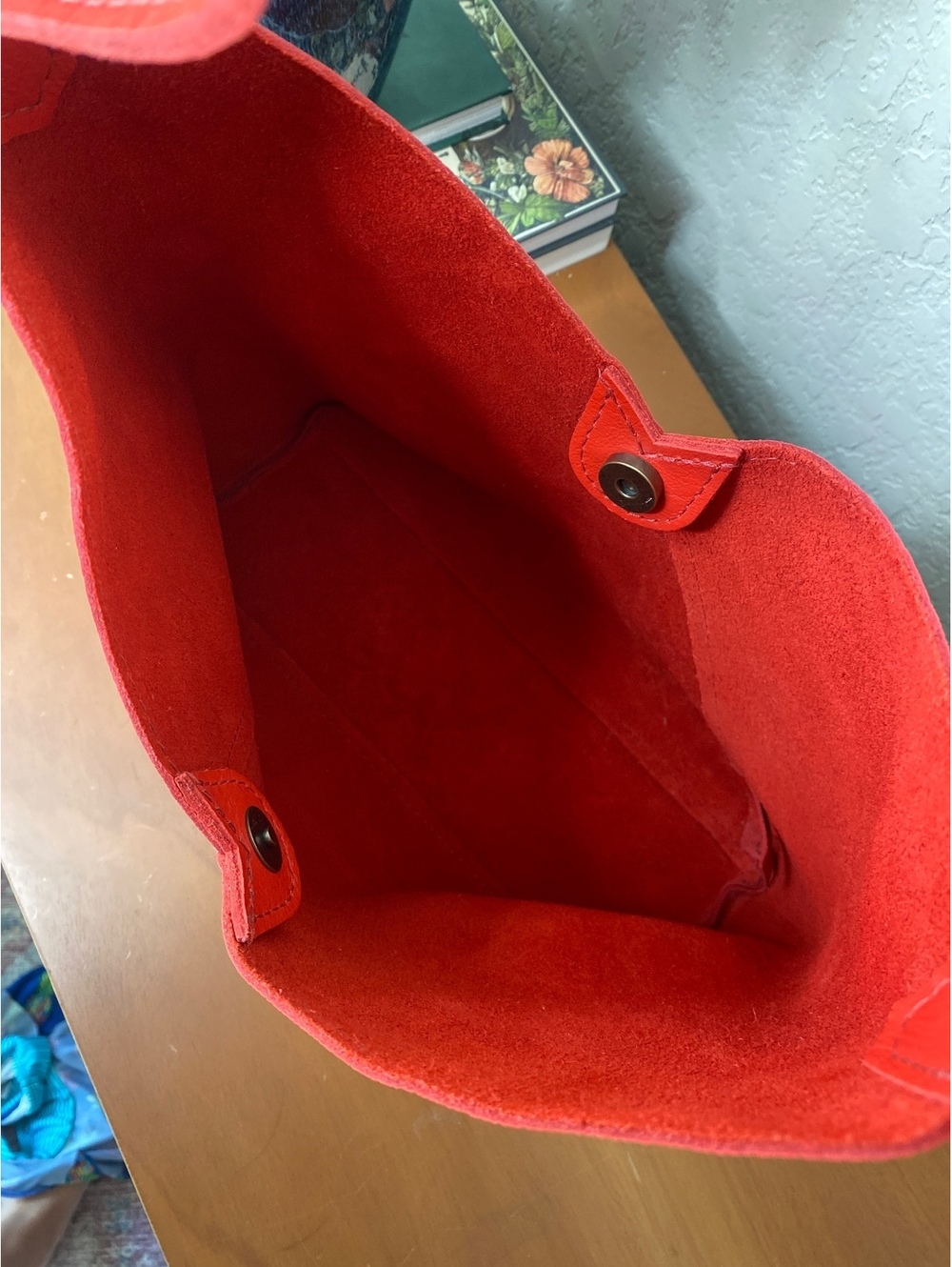 Portland Leather Red Hobo Shoulder Bag Purse - Picture 7 of 8